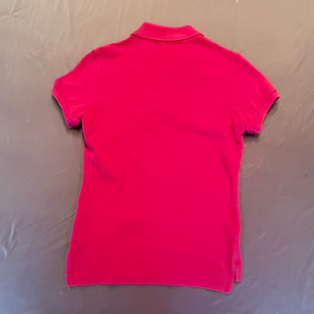 Ralph Lauren Blue Label Hot Pink “The Skinny Polo” Short Sleeve w/ Teal Pony XS - Picture 3 of 8